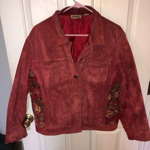 Vintage Red and Floral Chico’s Jacket